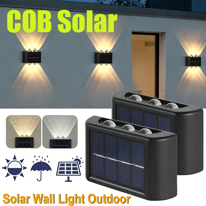 Solar Lamp - Lâmpada Solar COB para Parede, à