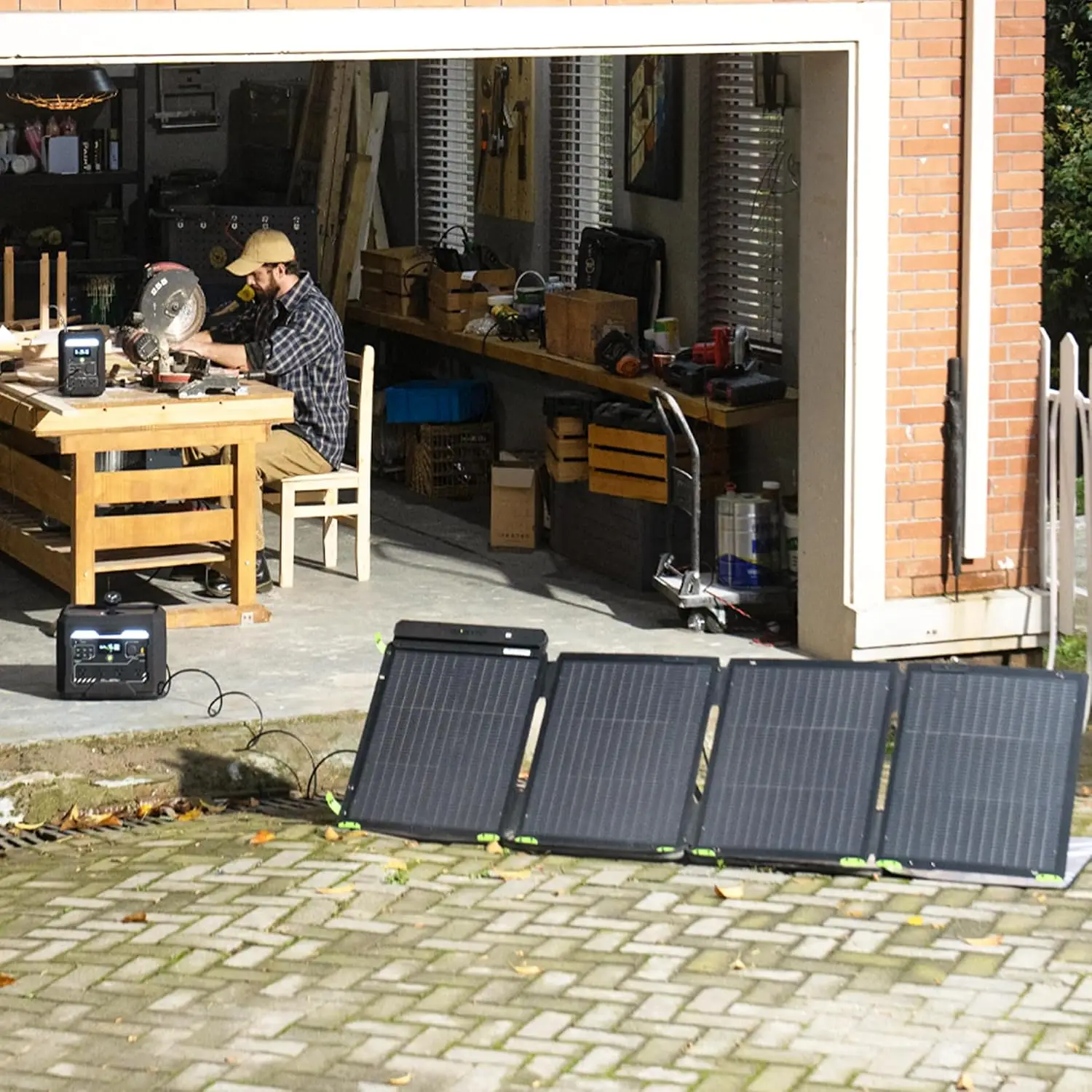 Solar Panel 200W - Painel Solar Portátil Bifacial de 200W,