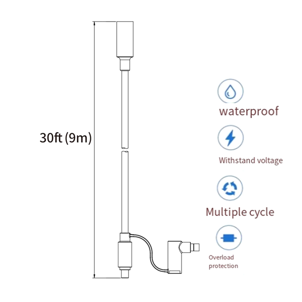 Solar Generator - Cabo de extensão ABNJ 12AWG para