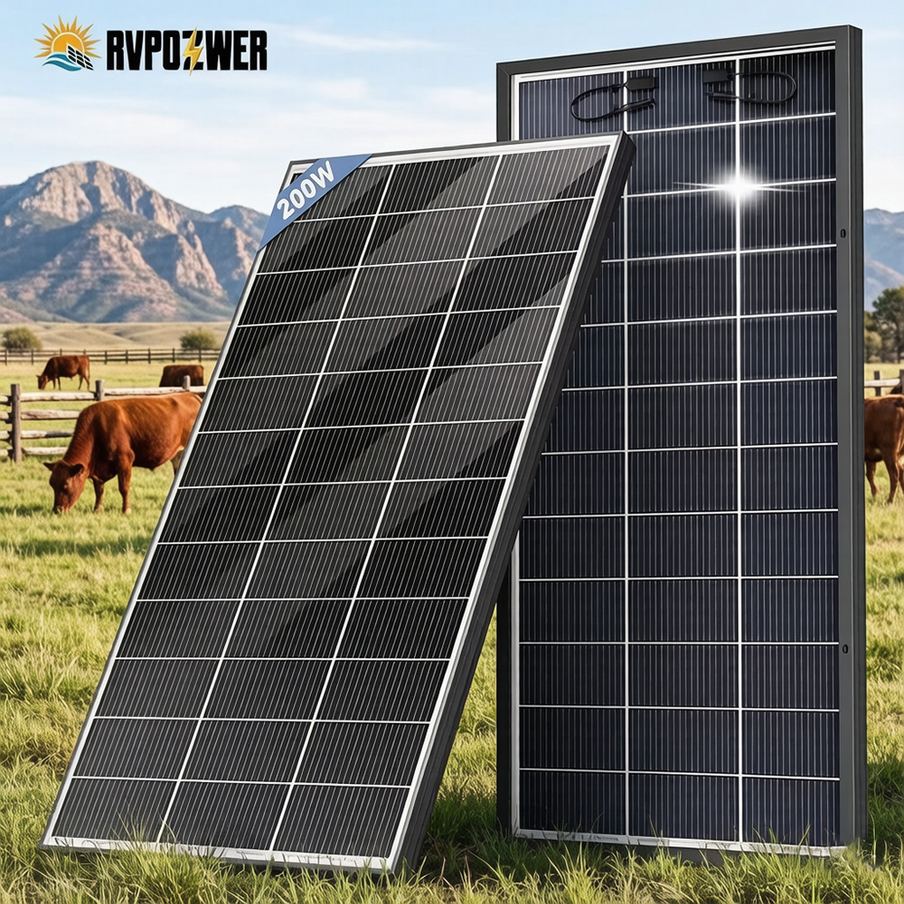 Painel Solar Bifacial RVPOZWER - Solar Panel 200W avaliação e preço