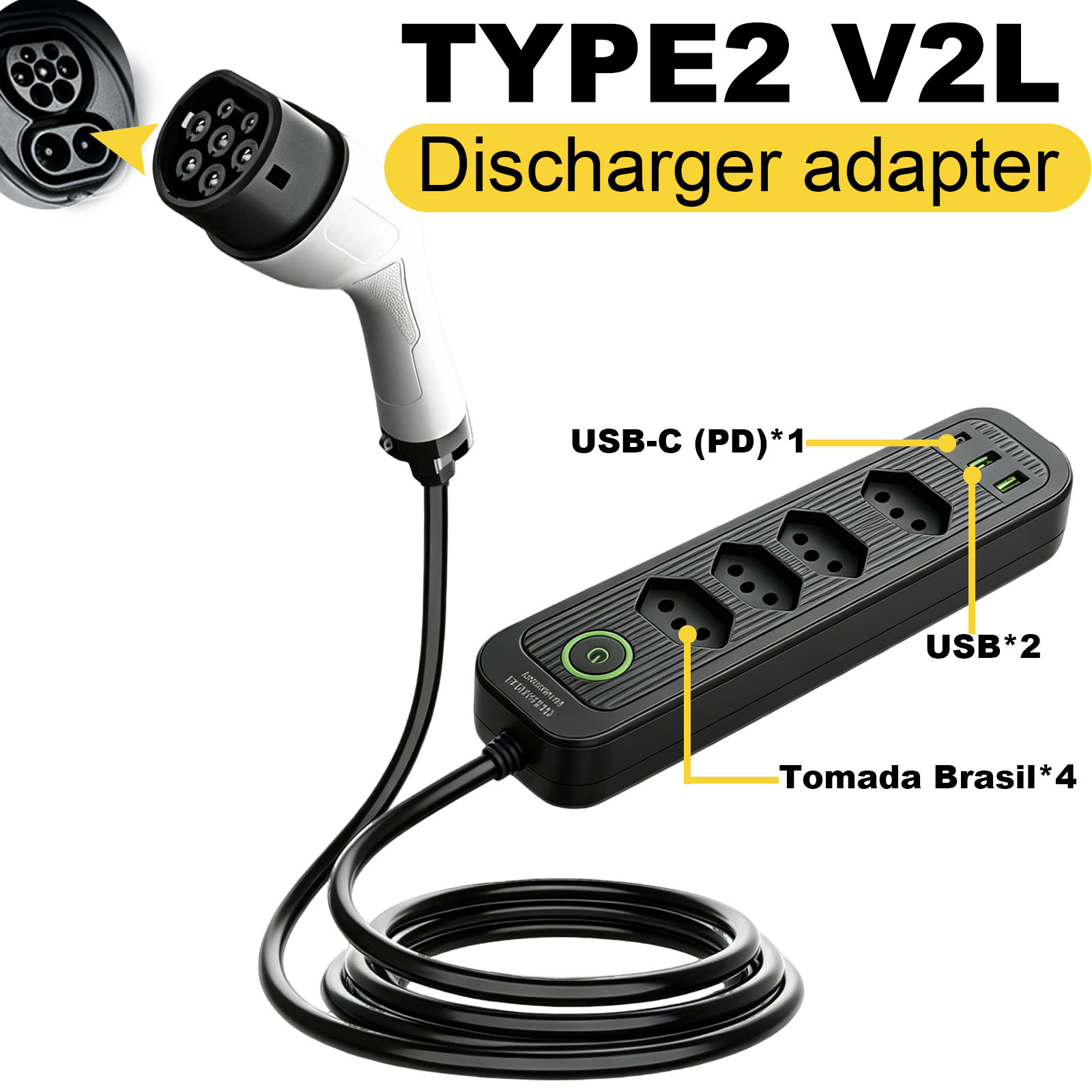 Adaptador de Descarga Tipo 2 V - Outdoor Power Station avaliação e preço